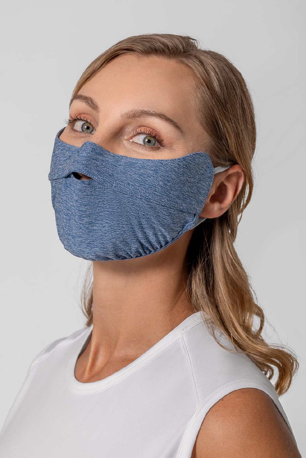 Coolibar Unisex Zenith UV Half Mask | Blue Dusk