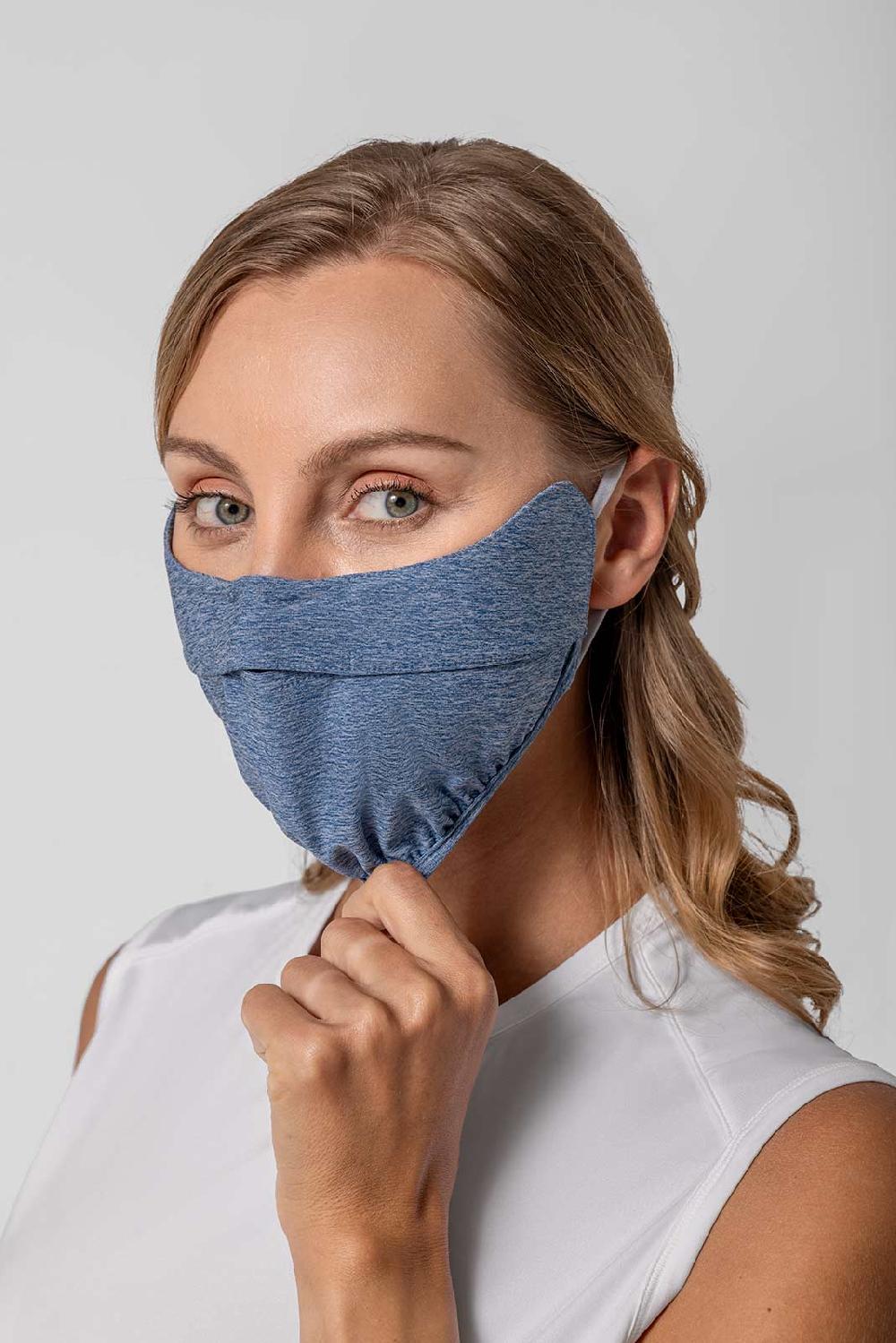 Coolibar Unisex Zenith UV Half Mask | Blue Dusk