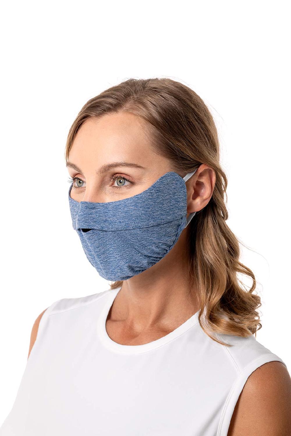 coolibar Unisex Zenith UV Half Mask | Blue Dusk