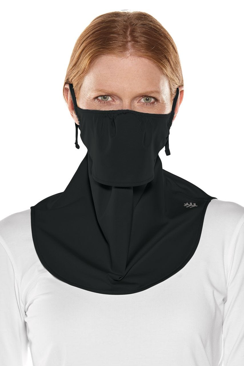 Coolibar Vermilion UV Layered Mask | Black