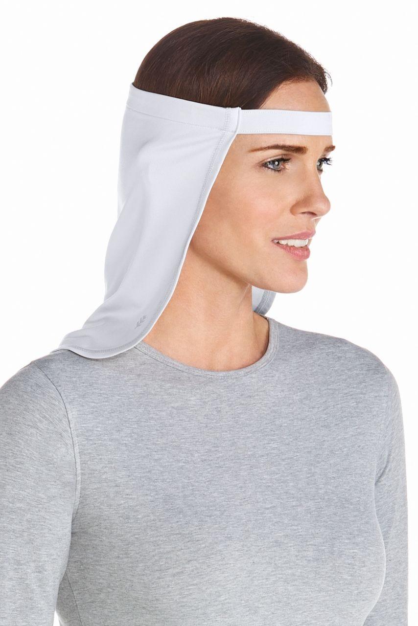 coolibar Windom UV Hat Drape | White