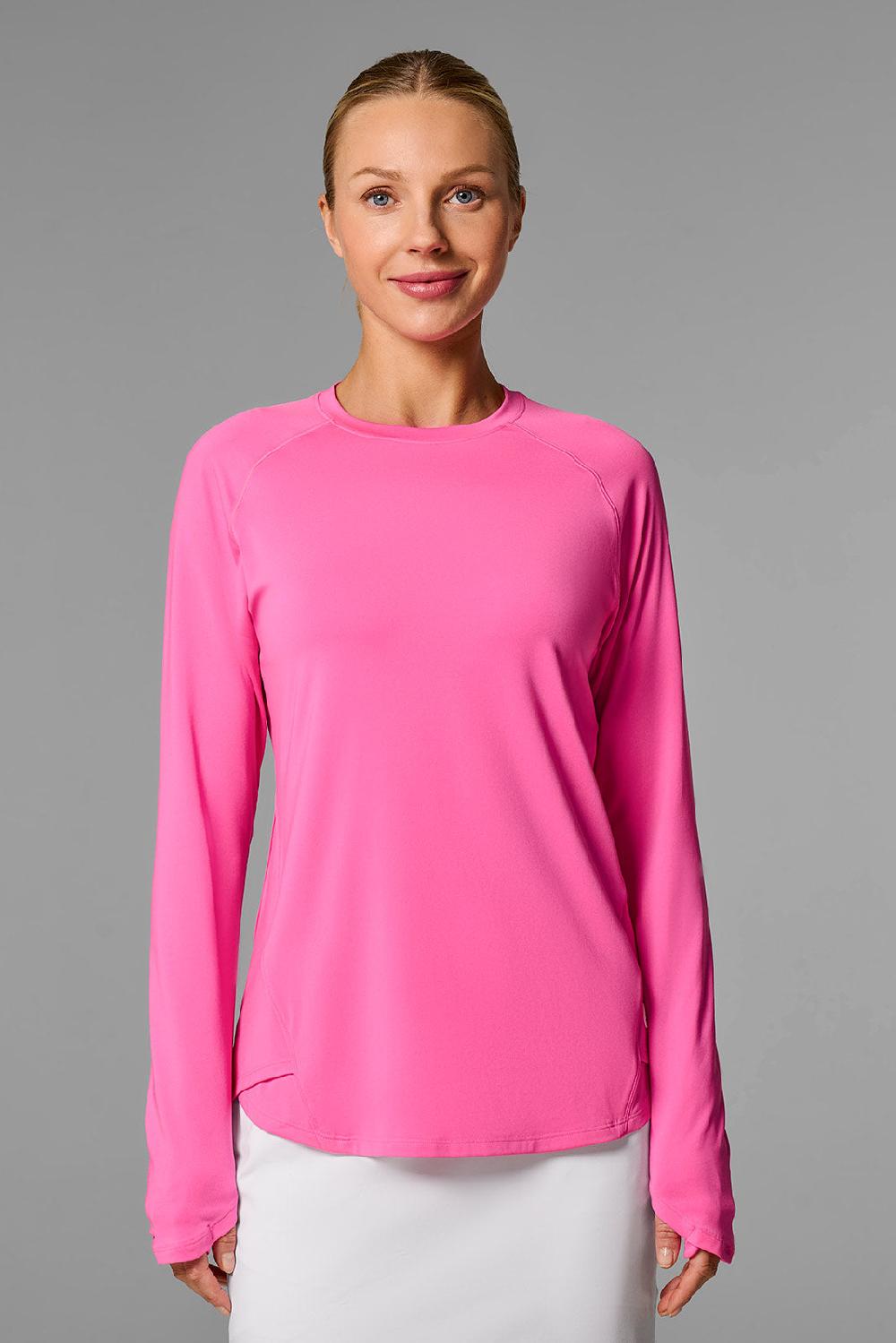 coolibar Women's Accelera Tee | Tulip Pink