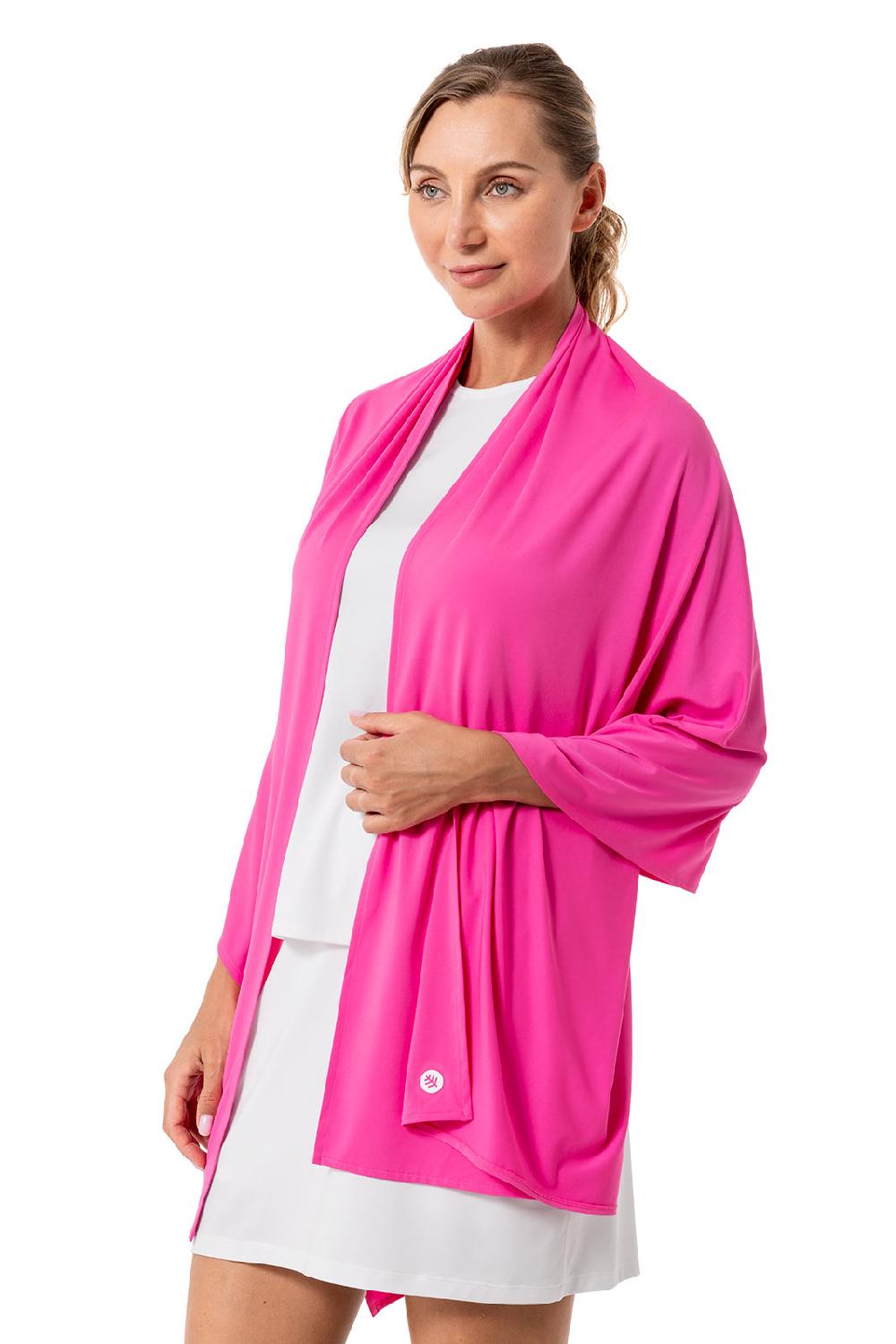 Coolibar Women's Bhakti Sun Shawl | Tulip Pink