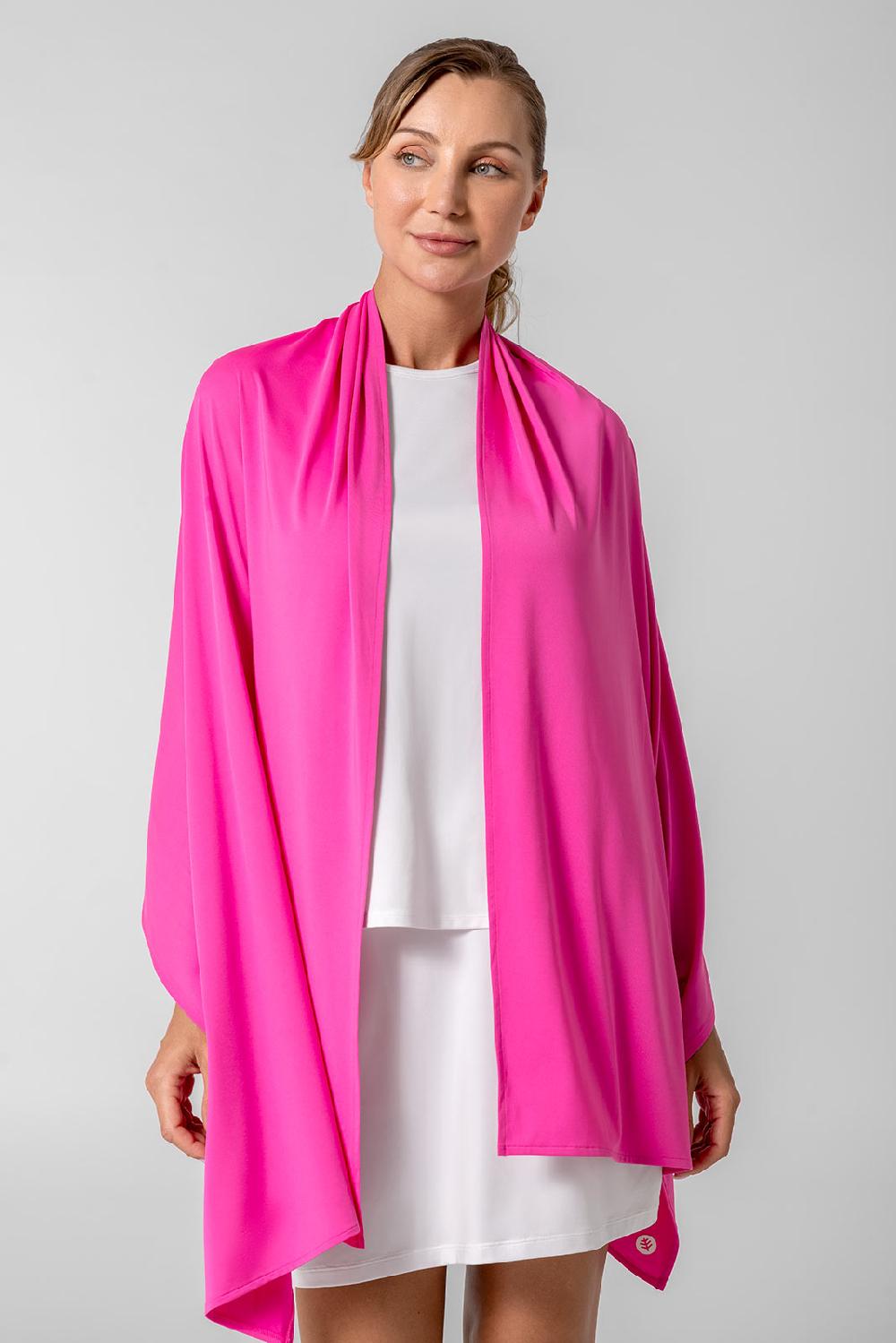 coolibar Women's Bhakti Sun Shawl | Tulip Pink