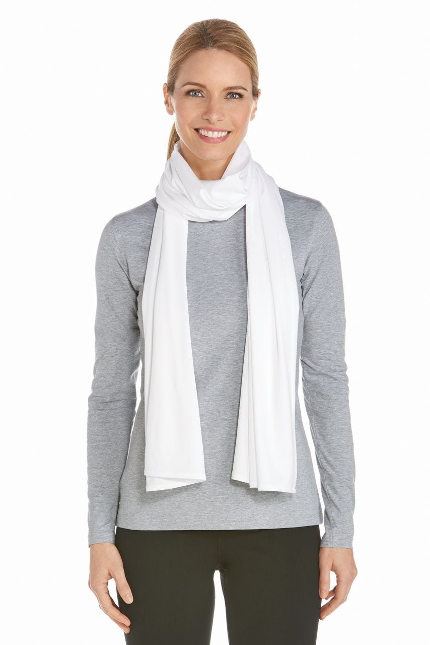 coolibar Women's Bhakti Sun Shawl | White