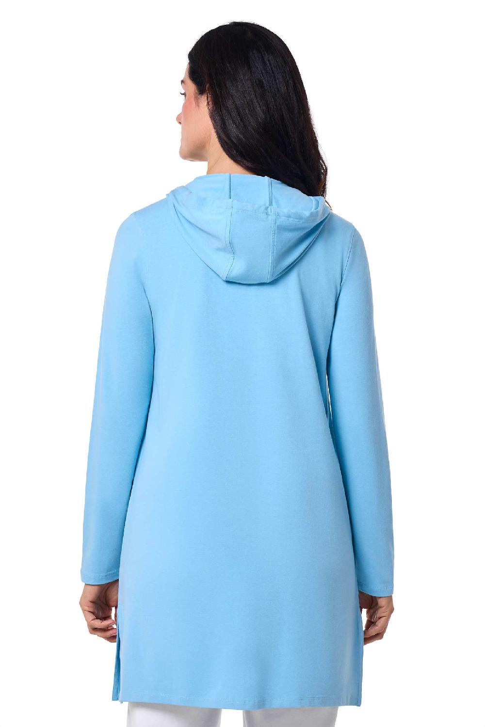 Coolibar Women's Cabana Hoodie | Arctic Blue