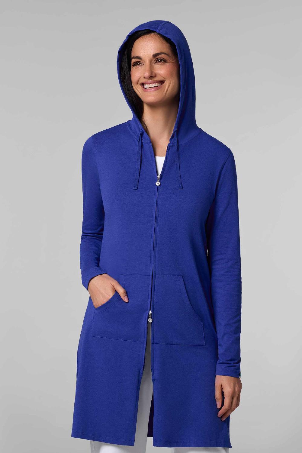 coolibar Women's Cabana Hoodie | Baja Blue