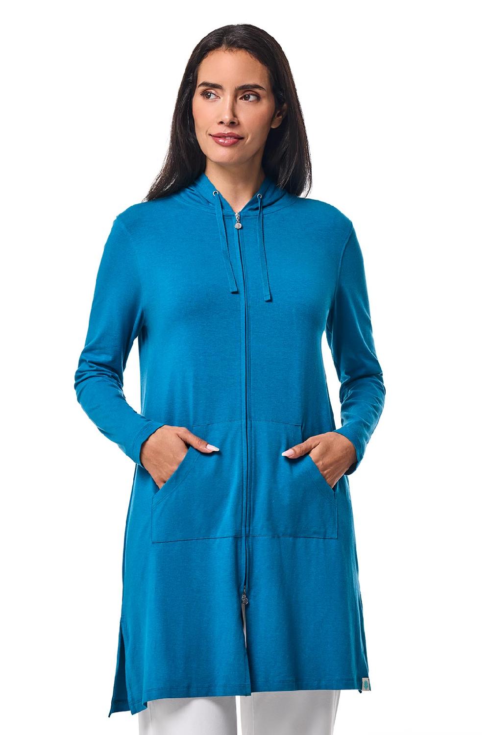 Coolibar Women's Cabana Hoodie | Bluejay