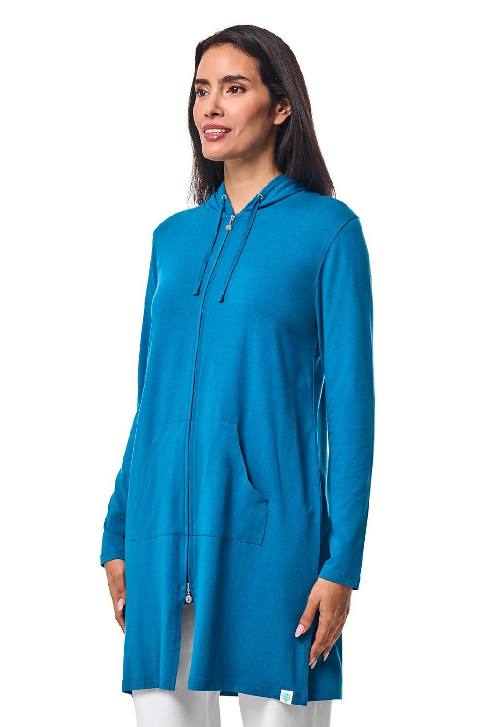 Coolibar Women's Cabana Hoodie | Bluejay