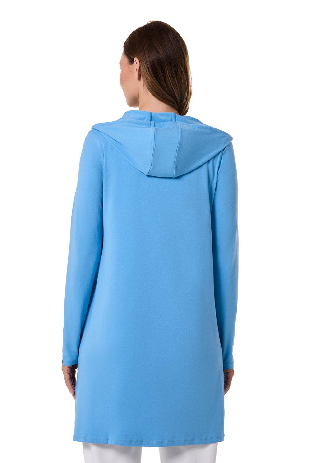 Coolibar Women's Cabana Hoodie | Clear Sky Blue