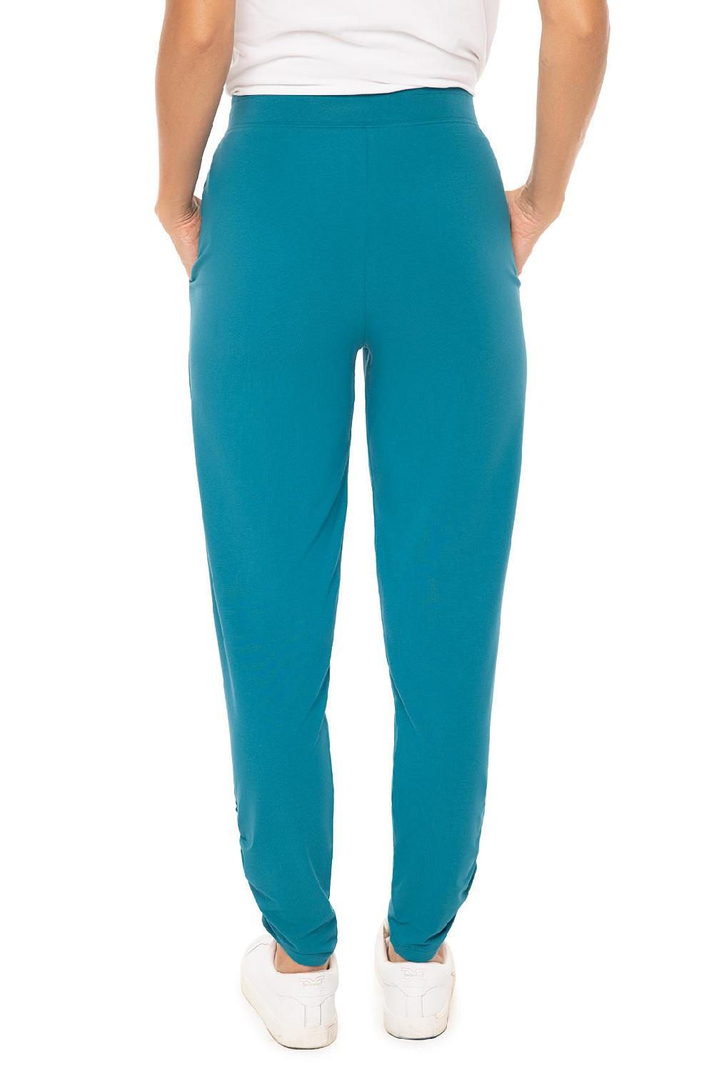 Coolibar Women's Cafe Ruche Pants | Tahitian Teal