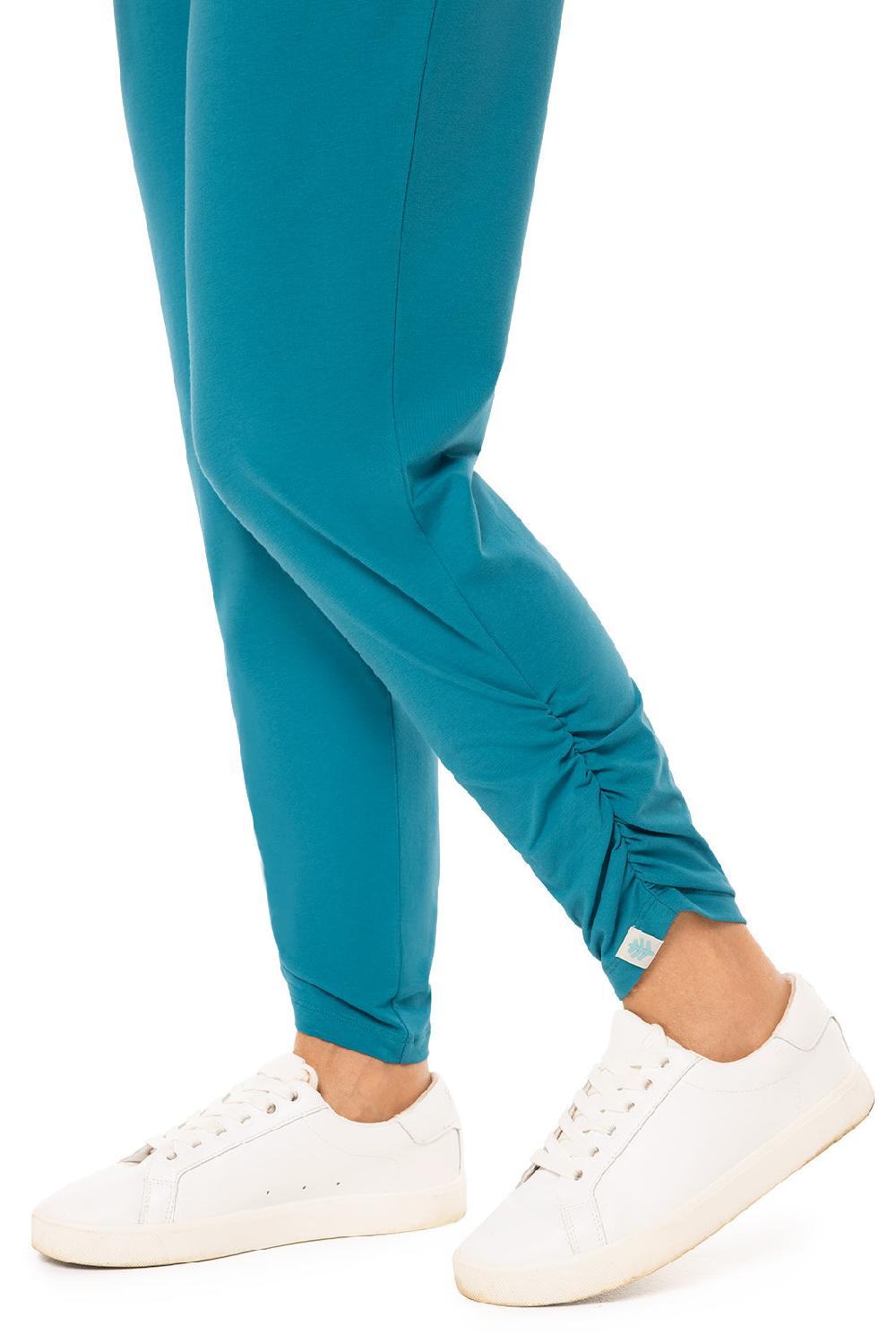 Coolibar Women's Cafe Ruche Pants | Tahitian Teal