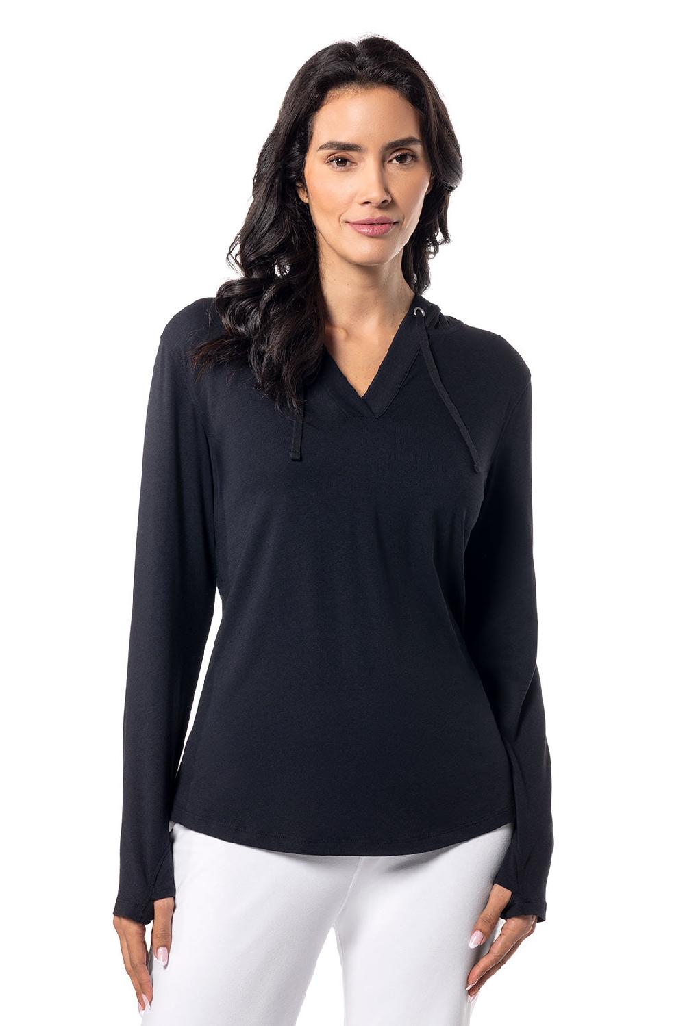 Coolibar Women's Catalina Hoodie Tunic Top | Black