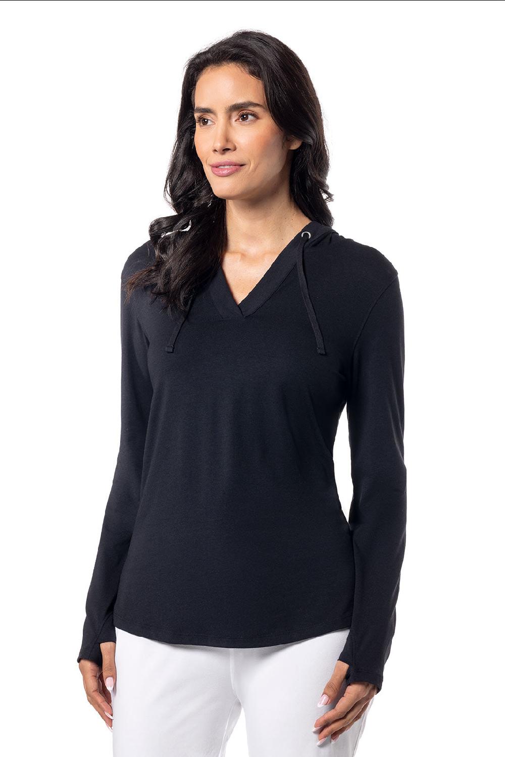 Coolibar Women's Catalina Hoodie Tunic Top | Black