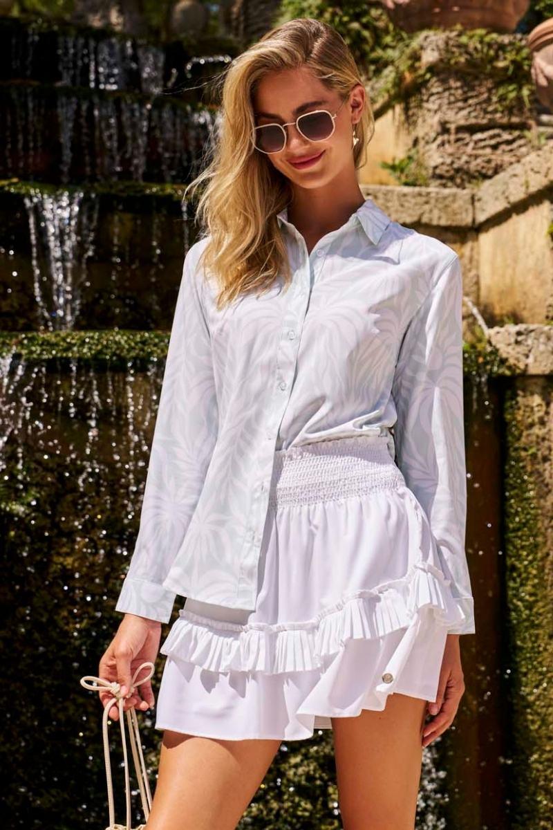 coolibar Women's Charlotte Bay Ruffle Skirt | White