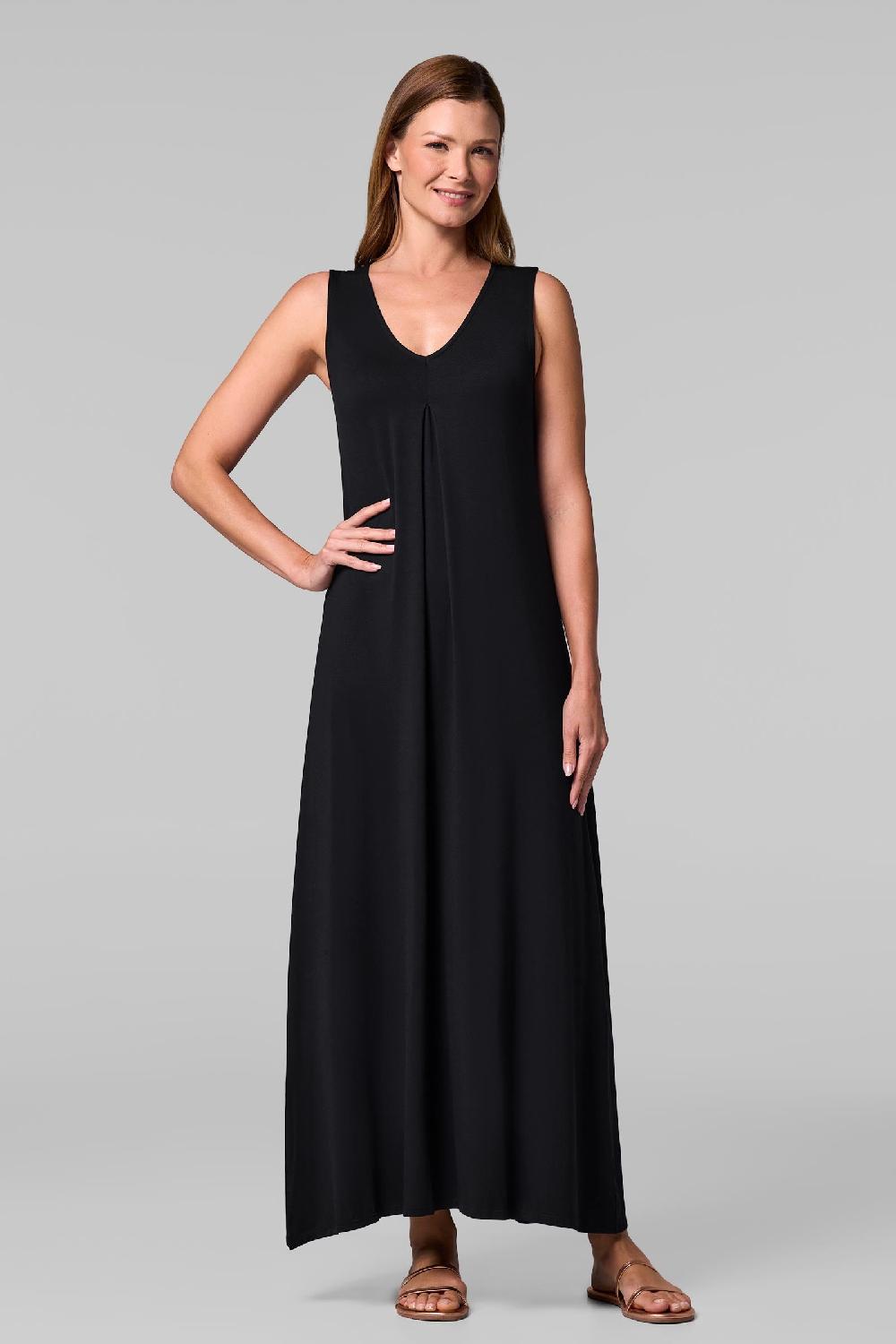 coolibar Women's Coco Walk Maxi Dress | Black