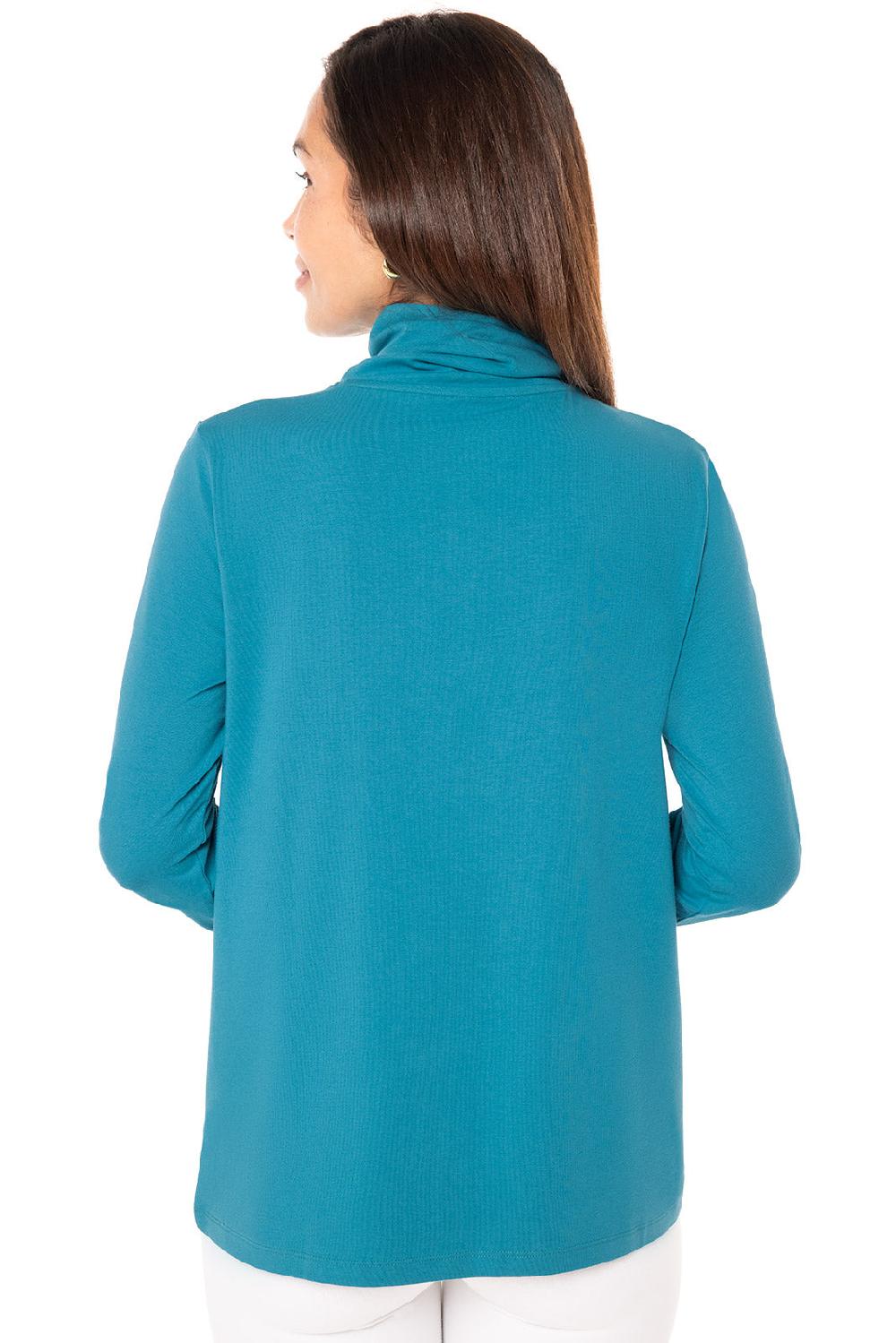 Coolibar Women's Collins 3/4 Zip | Tahitian Teal