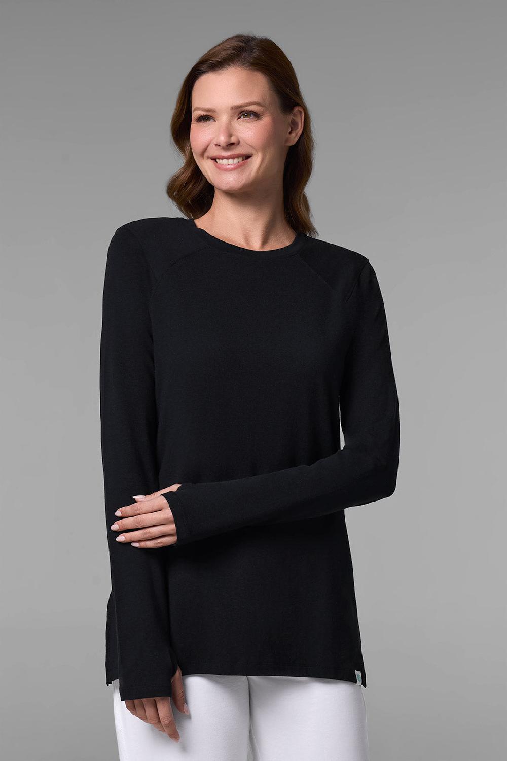 coolibar Women's Dania Long Sleeve Tee | Black