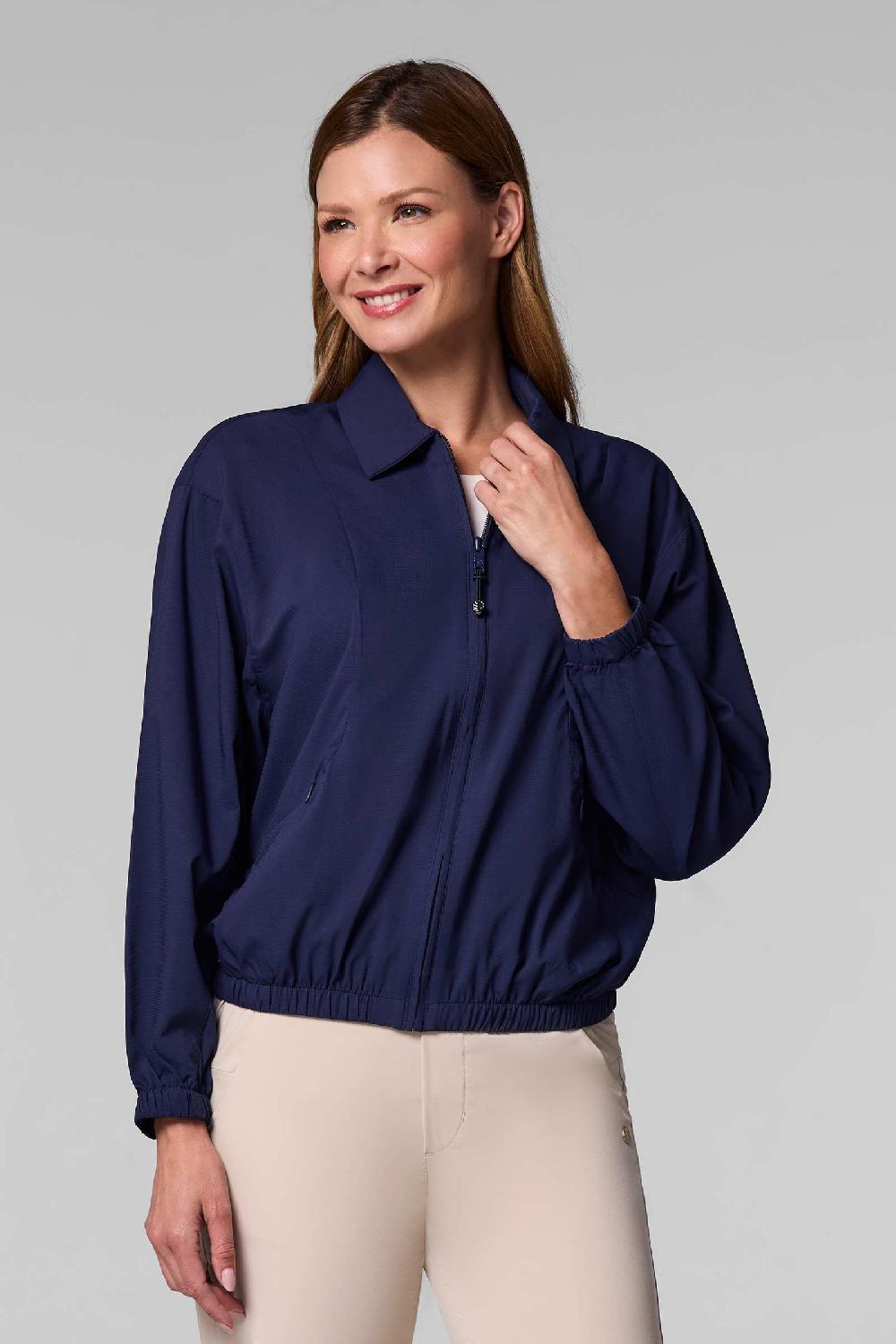 coolibar Women's Destin Travel Windbreaker | Navy