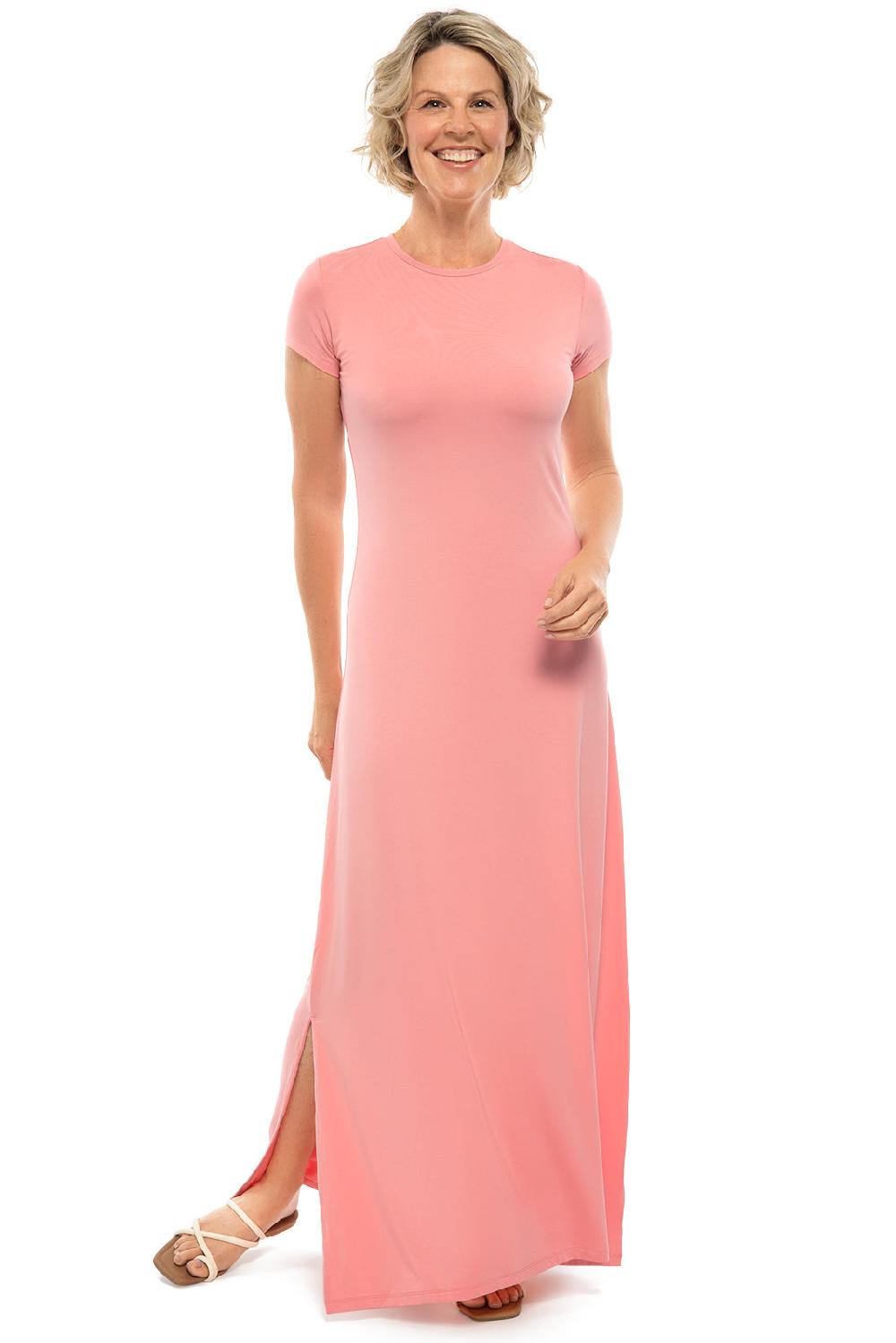 Coolibar Women's Dounelle Maxi Dress | Peachy Pink