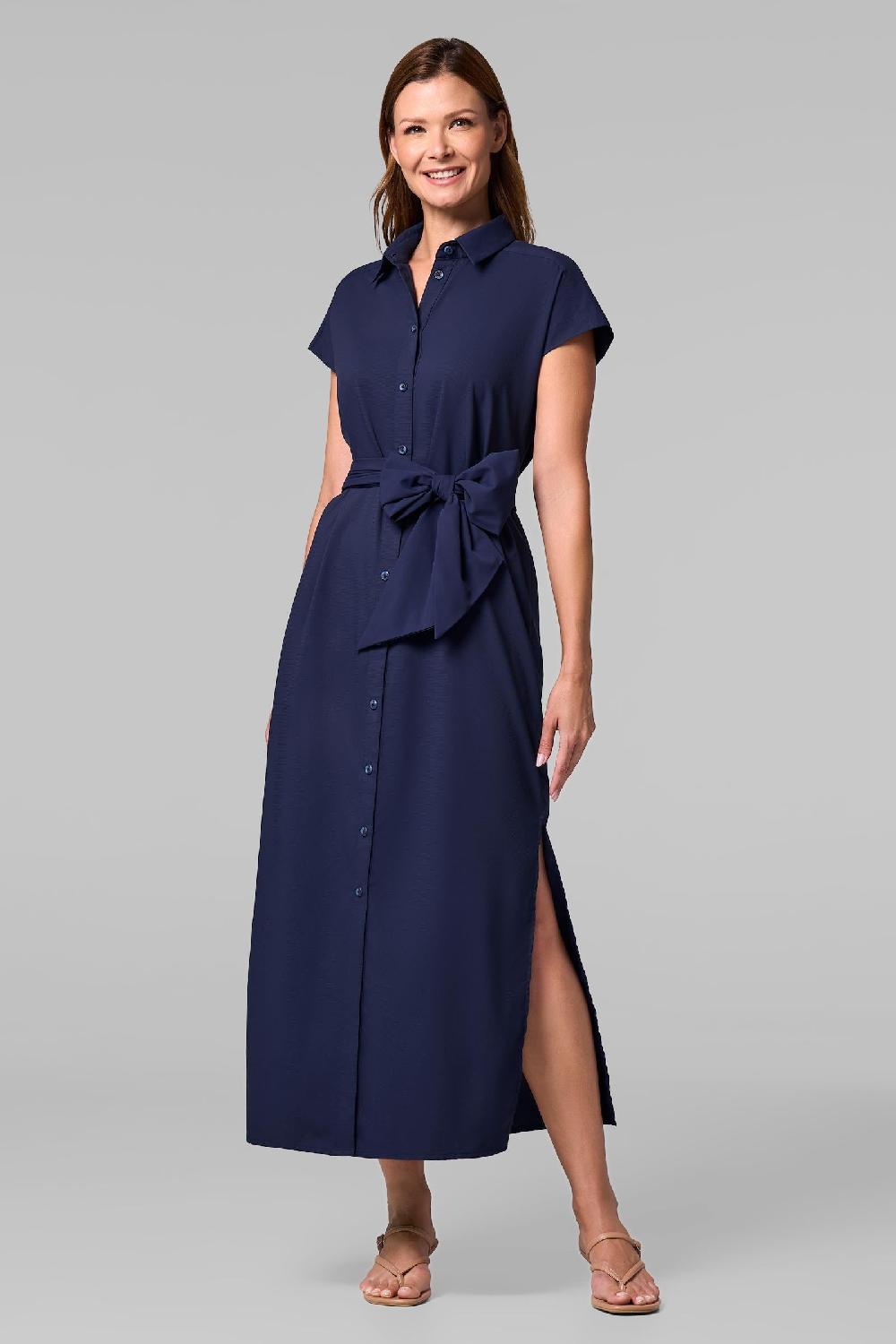 coolibar Women's Espanola Way Dress | Navy