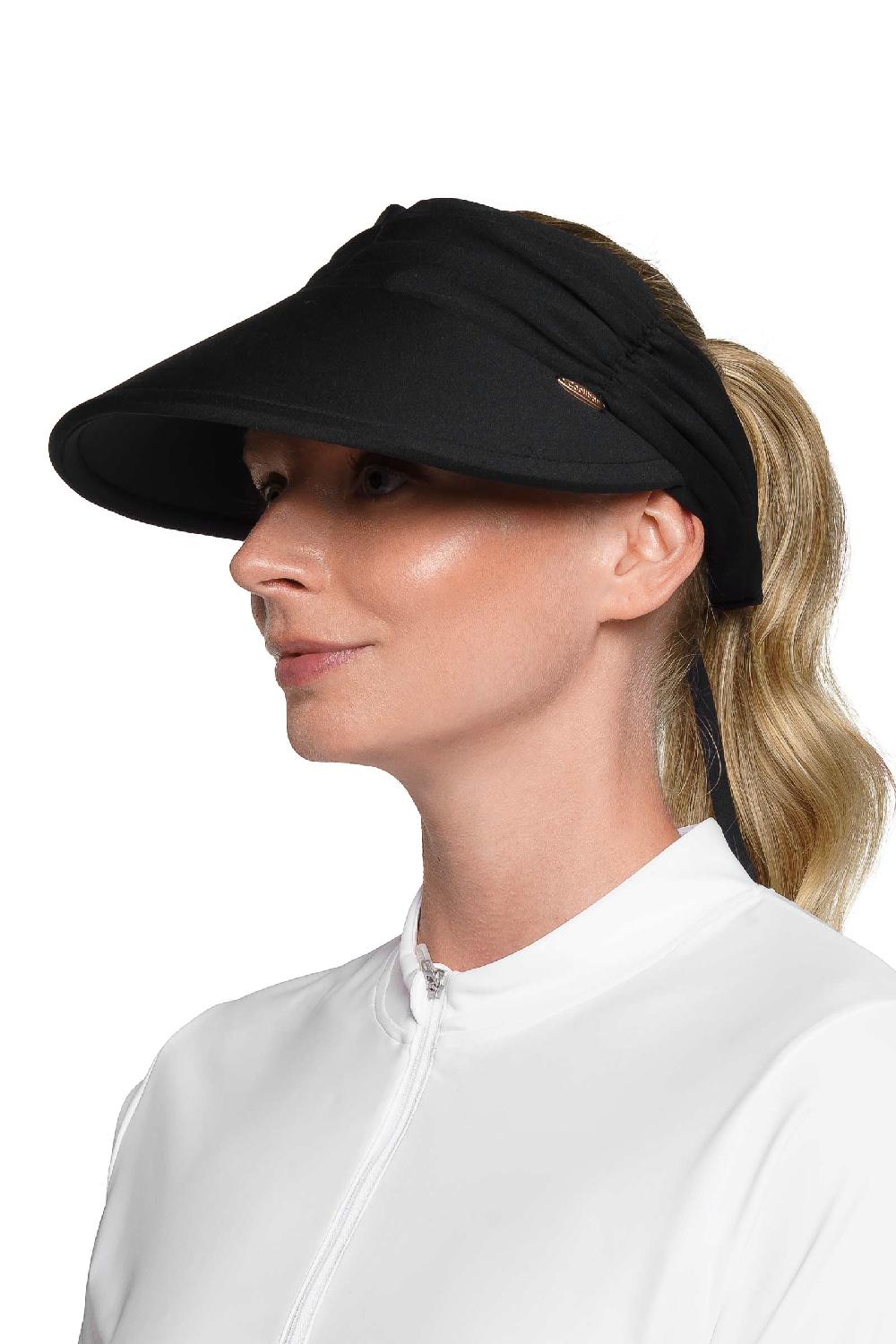 coolibar Women's Exuma Swim Visor | Black