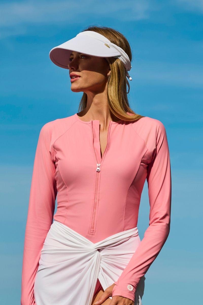 Coolibar Women's Exuma Swim Visor | White