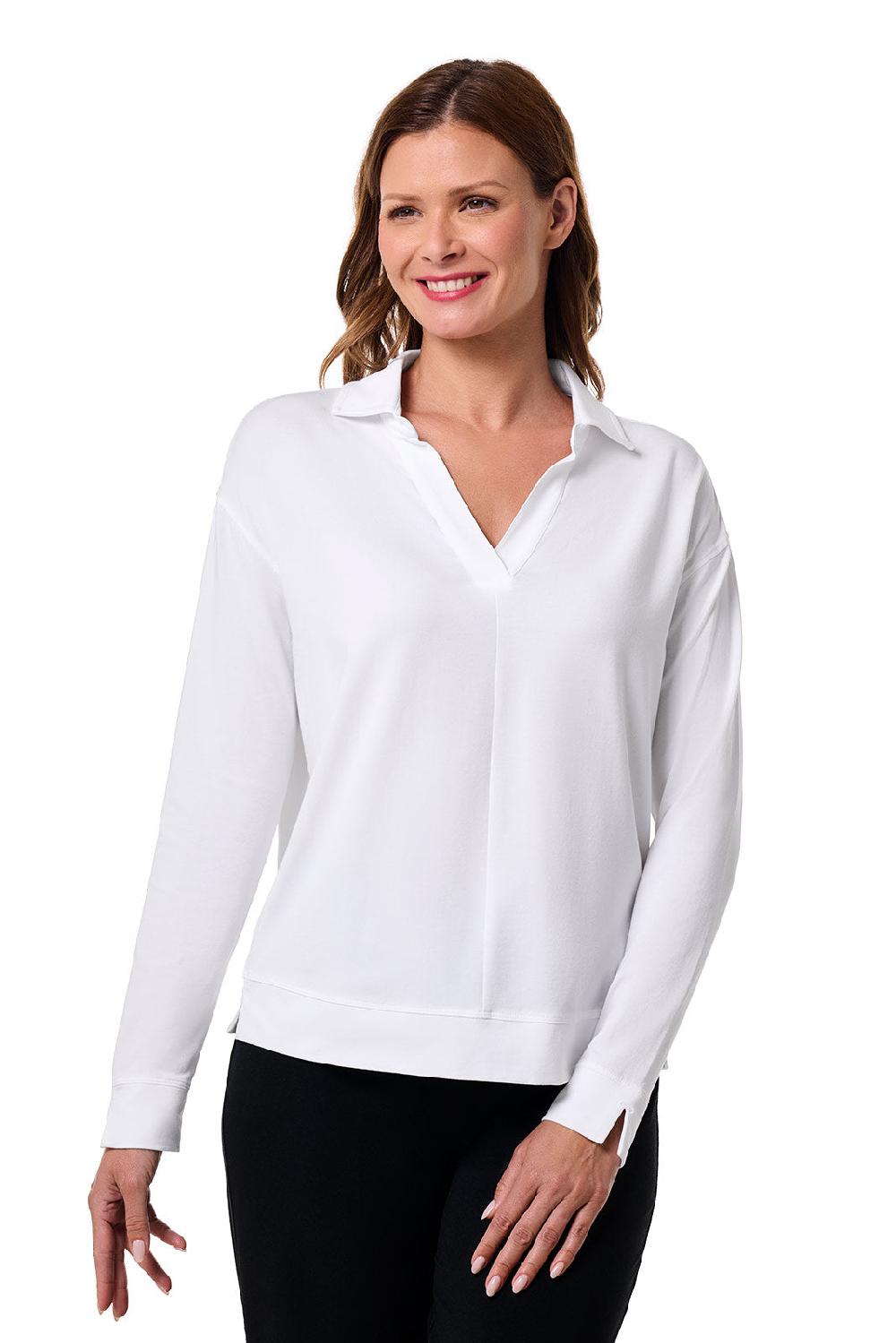 Coolibar Women's Fontainebleau Polo 2.0 | White