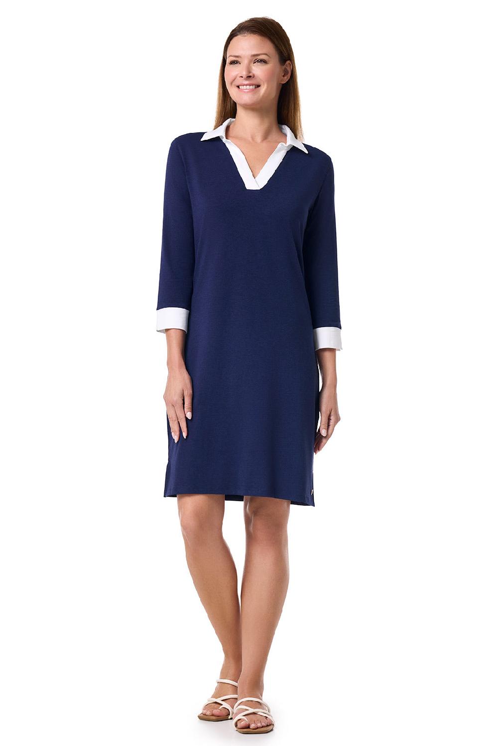 Coolibar Women's Fontainebleau Tunic Dress | Navy