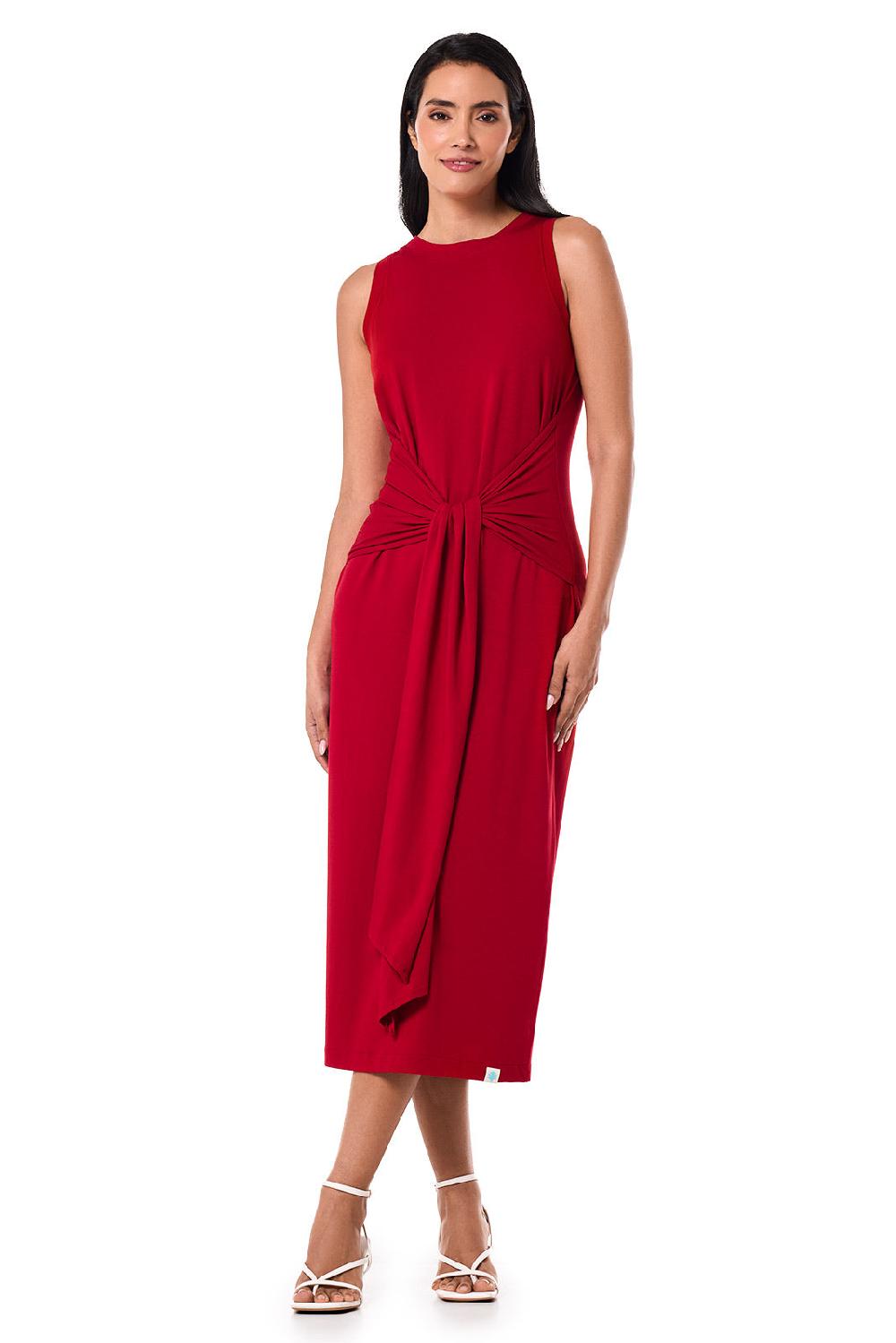 Coolibar Women's Jupiter Midi Tie Dress | Cherry