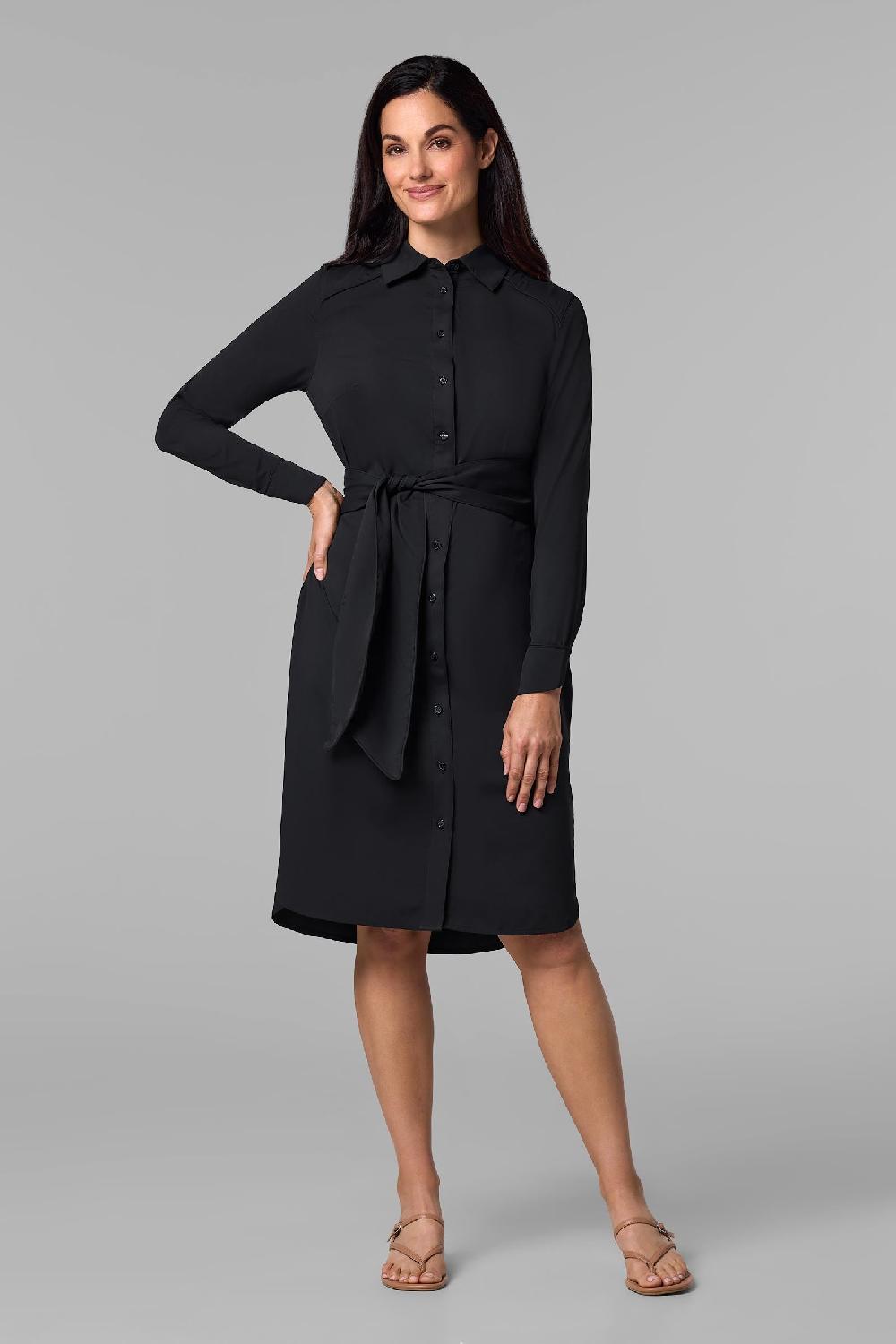 coolibar Women's Kitts Shirt Dress | Black