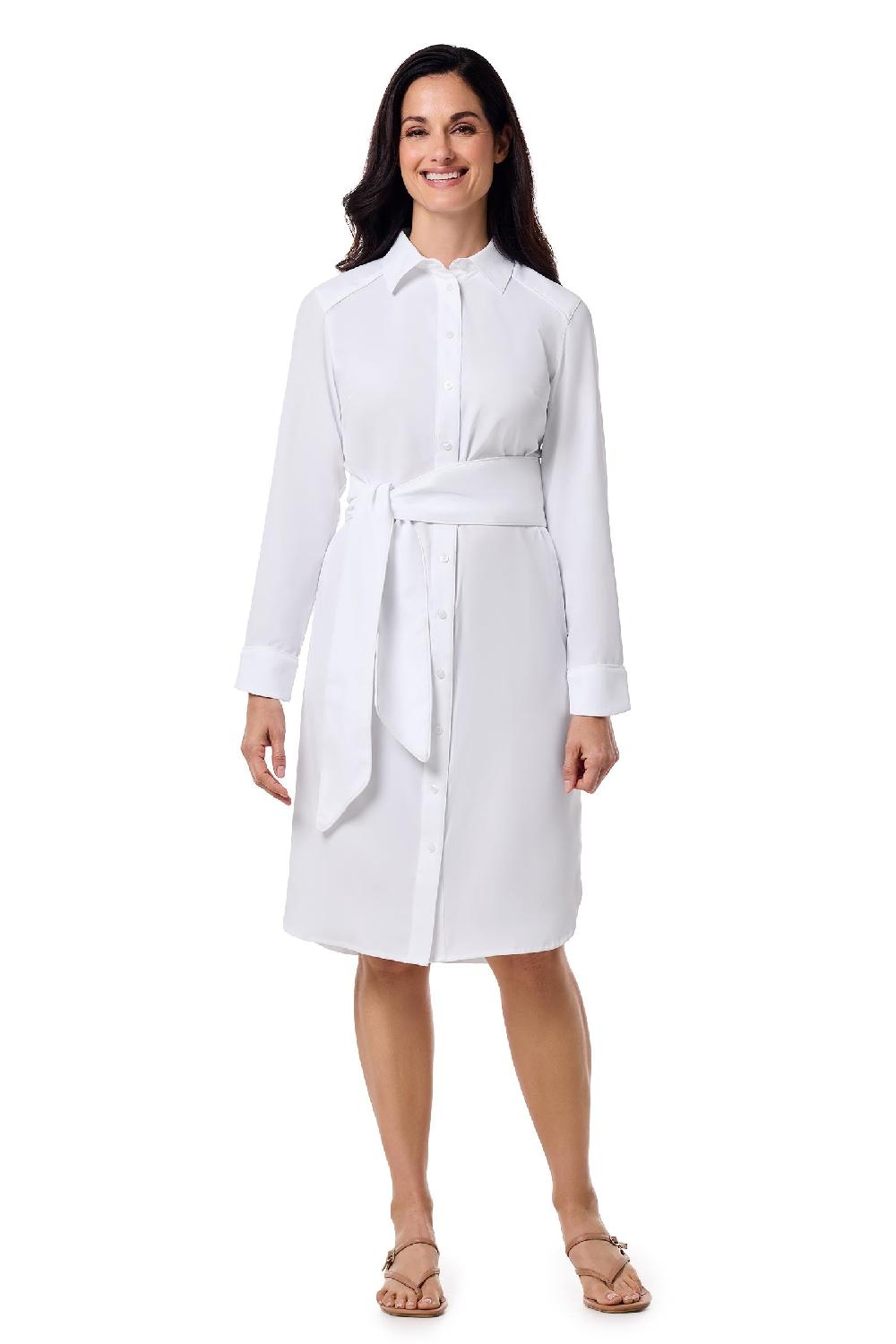 Coolibar Women's Kitts Shirt Dress | White
