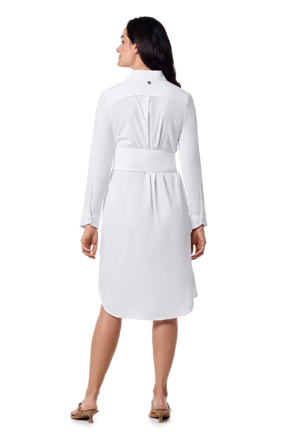 Coolibar Women's Kitts Shirt Dress | White
