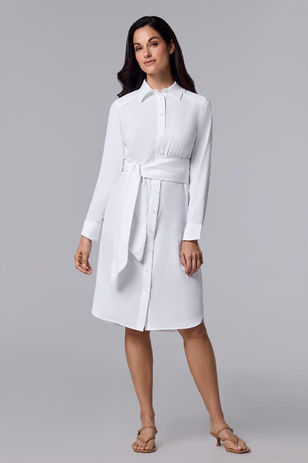 coolibar Women's Kitts Shirt Dress | White