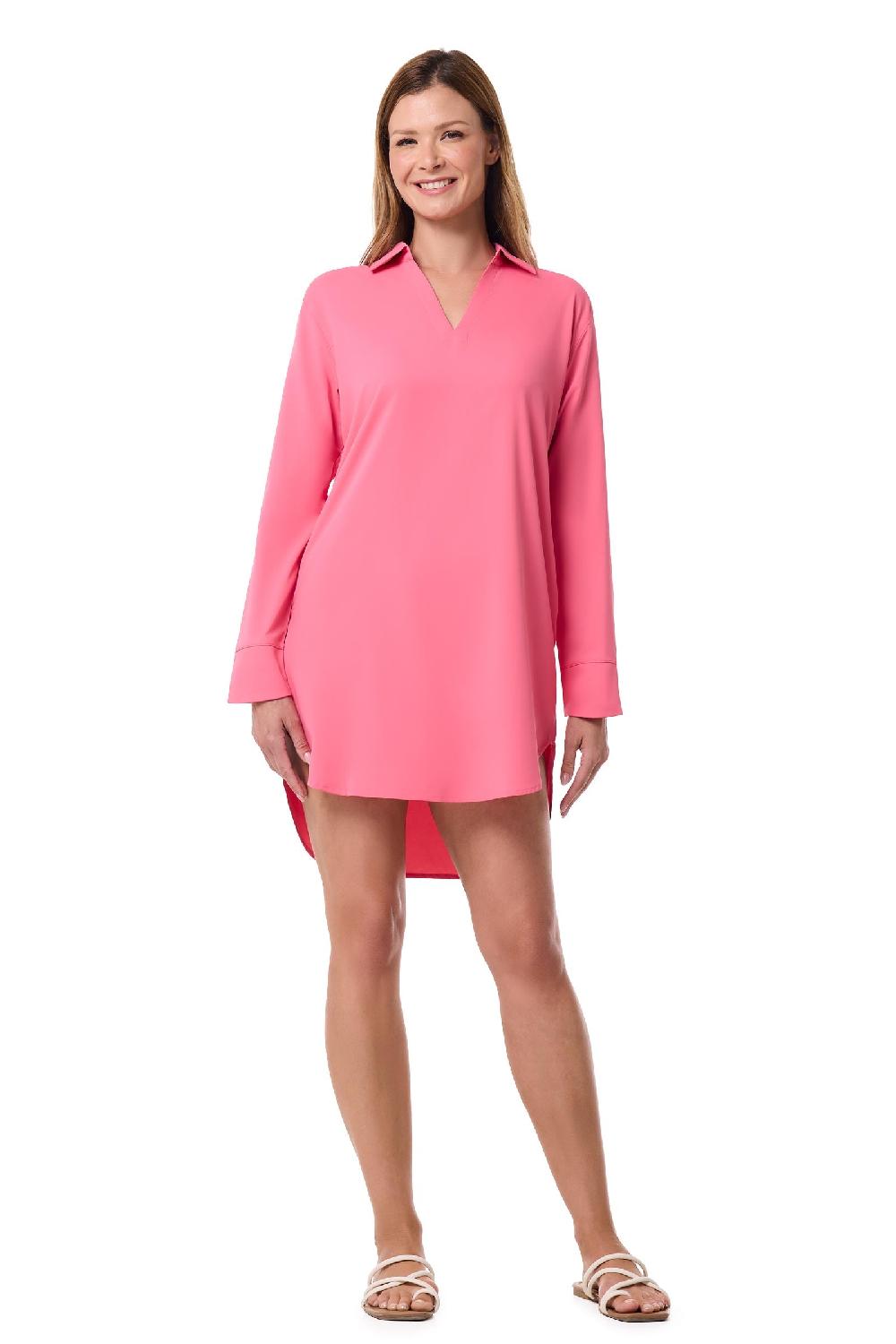 Coolibar Women's Koesta Cover-Up | Sunkist Coral