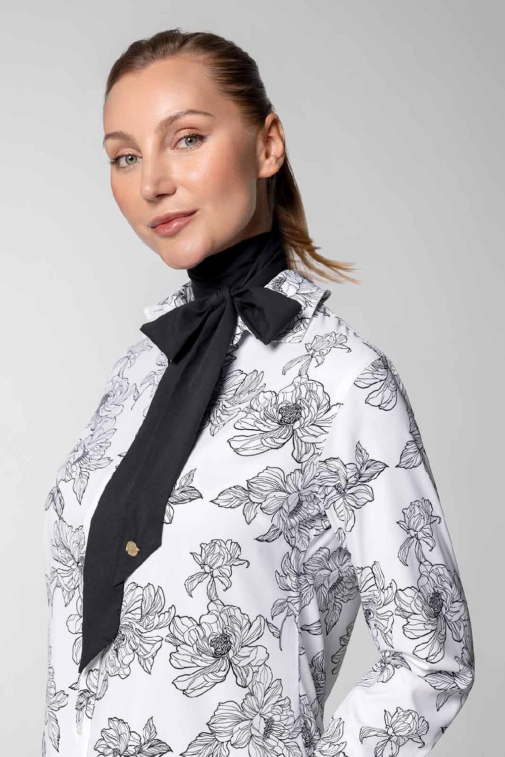 coolibar Women's Lantana Neck Bow | Black