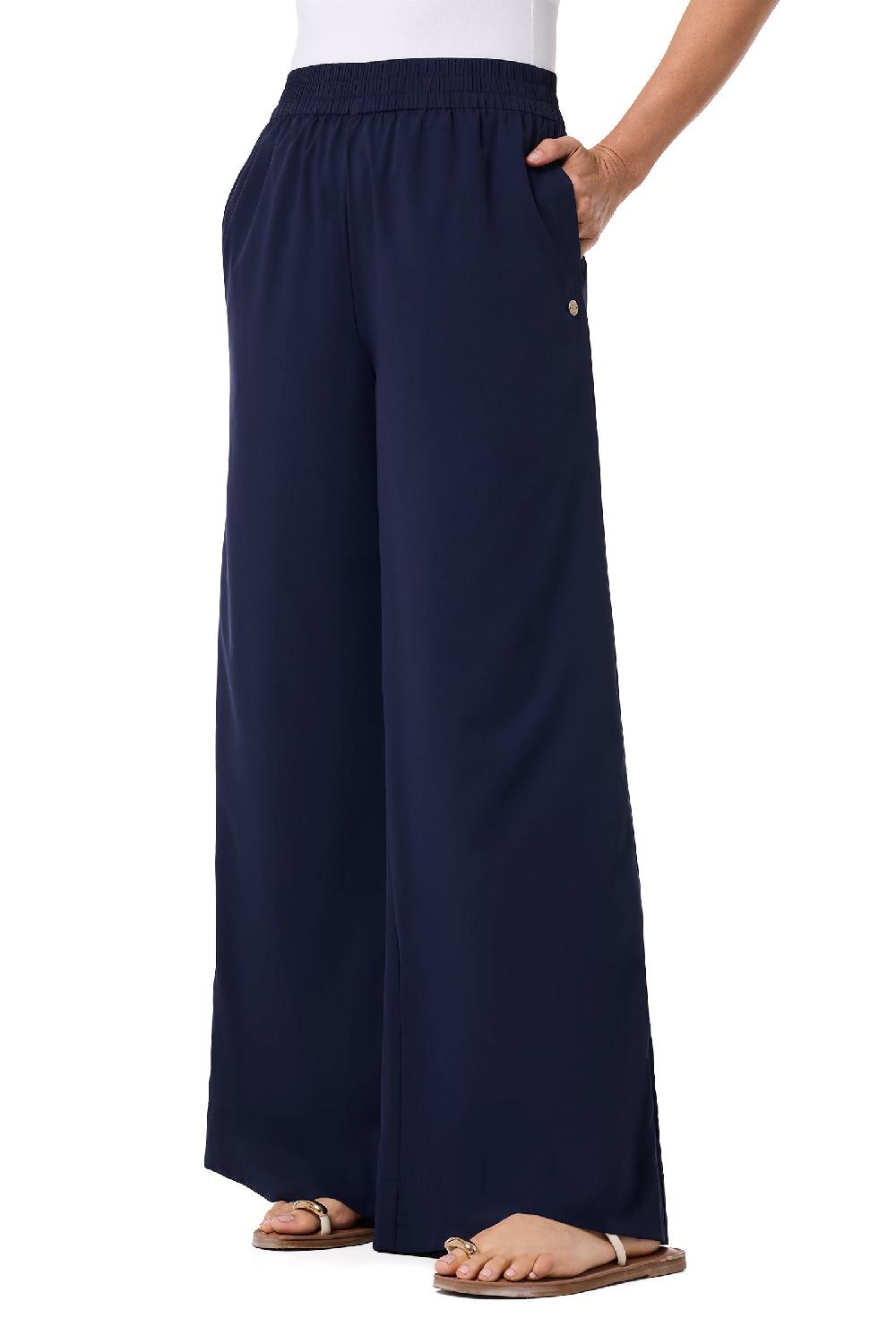 Coolibar Women's Leros Wide Leg Pants | Navy