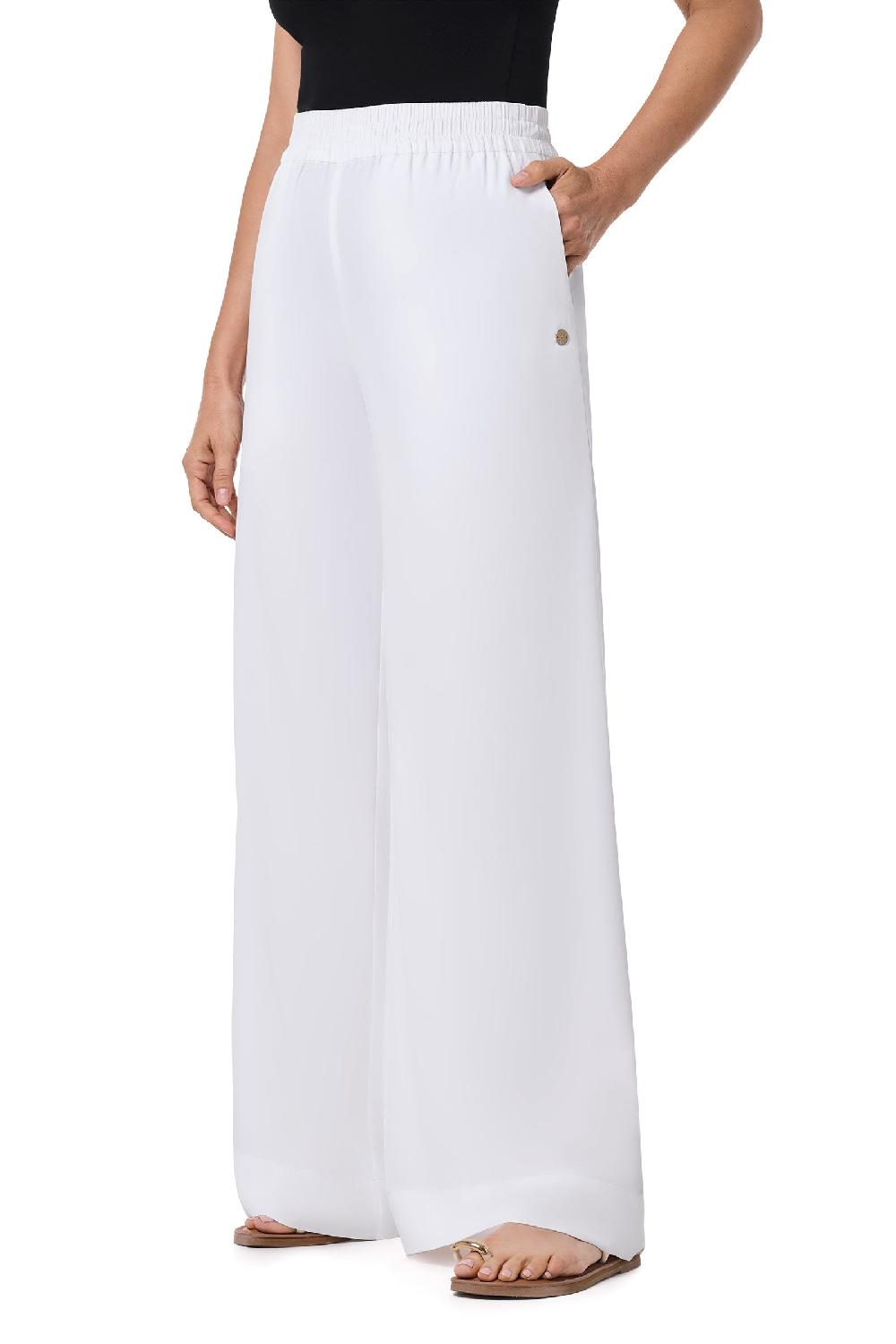 Coolibar Women's Leros Wide Leg Pants | White