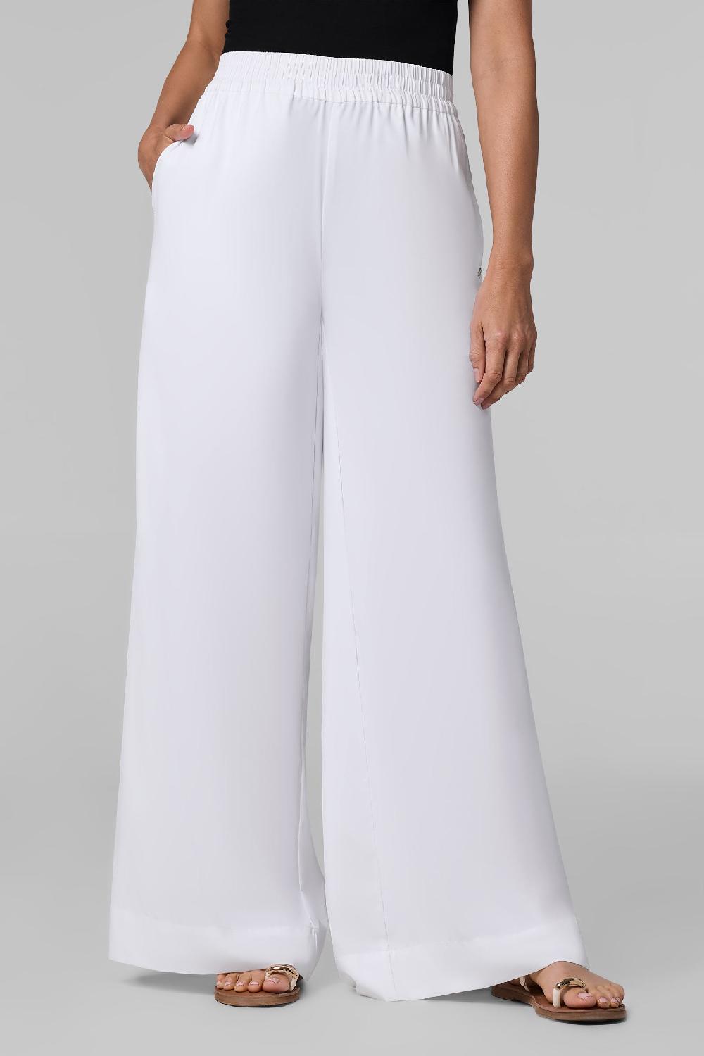 coolibar Women's Leros Wide Leg Pants | White