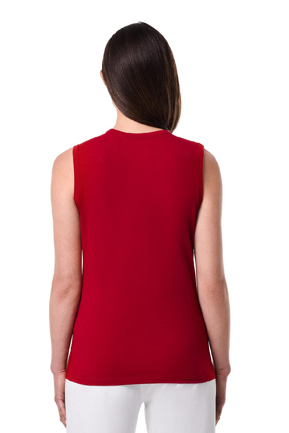 Coolibar Women's LumaLeo High Neck Tank Top | Cherry