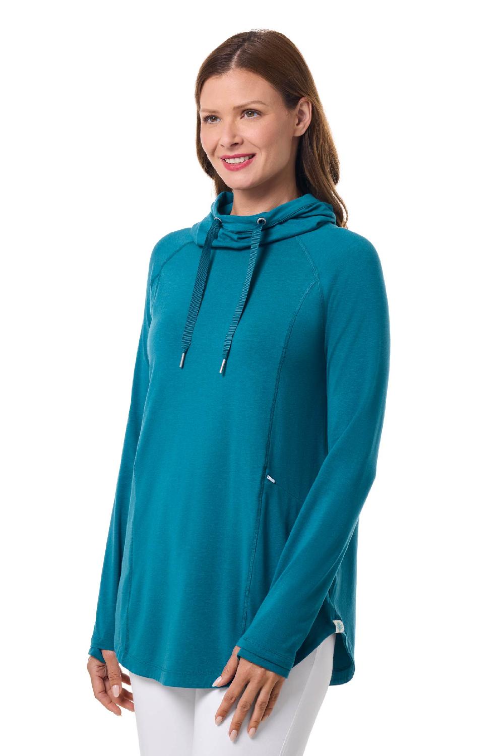 Coolibar Women's LumaLeo Pullover | Bluejay