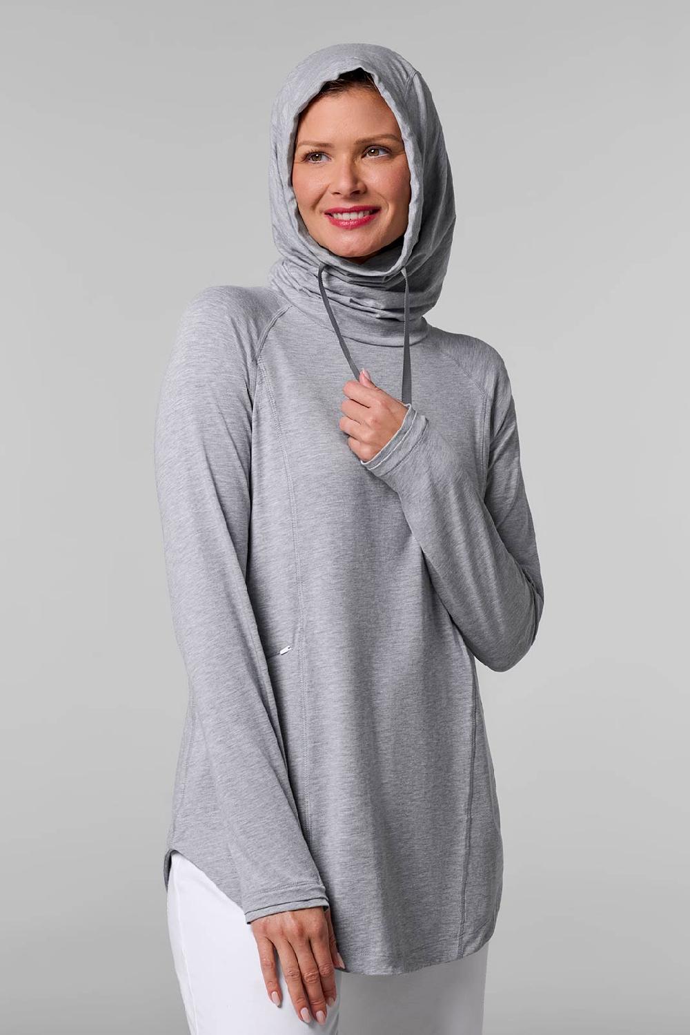 Coolibar Women's LumaLeo Pullover | Grey Heather