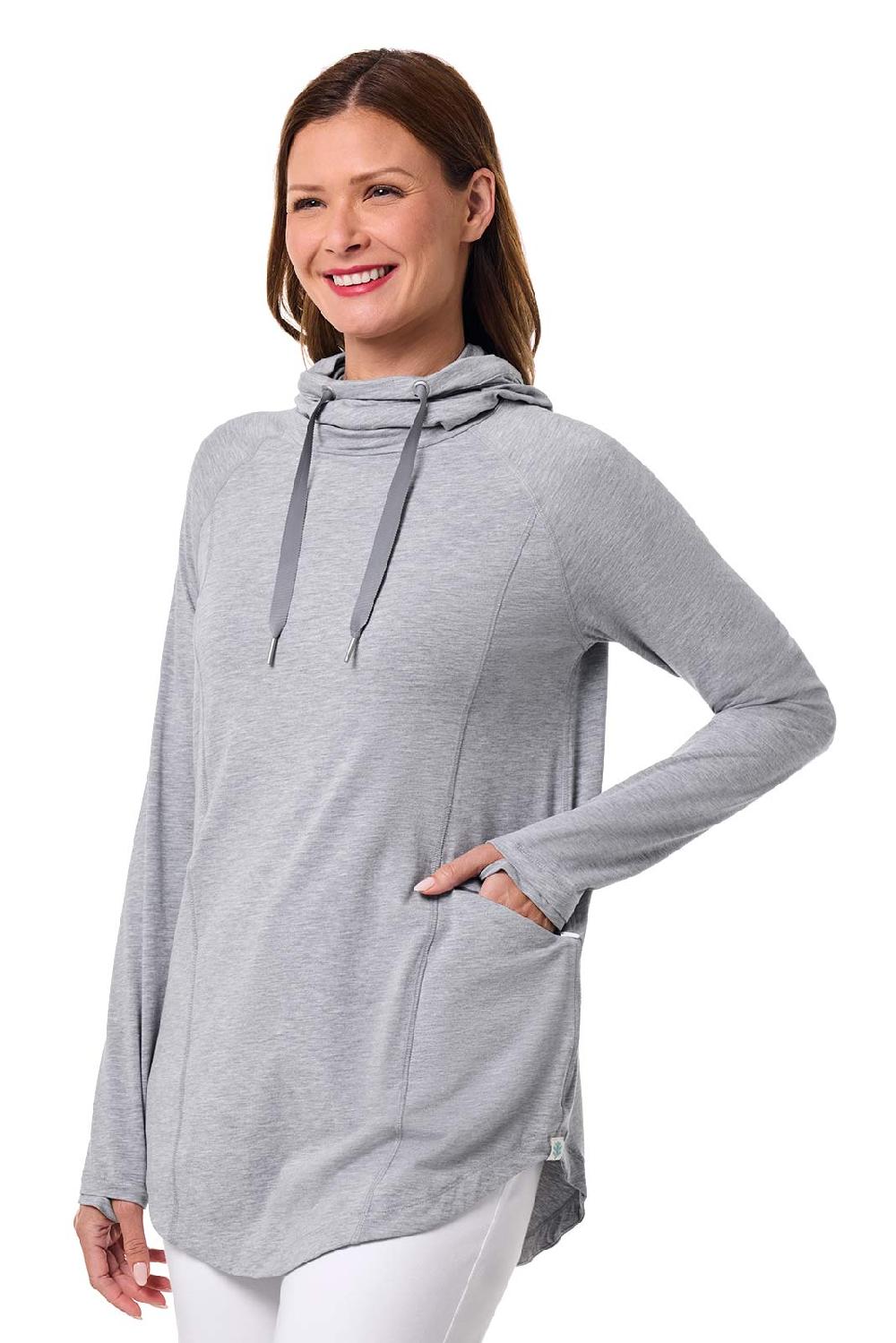 Coolibar Women's LumaLeo Pullover | Grey Heather
