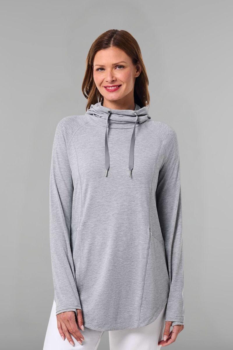 coolibar Women's LumaLeo Pullover | Grey Heather