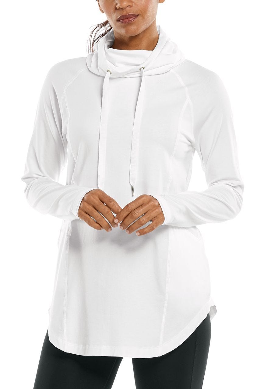 coolibar Women's LumaLeo Pullover | White