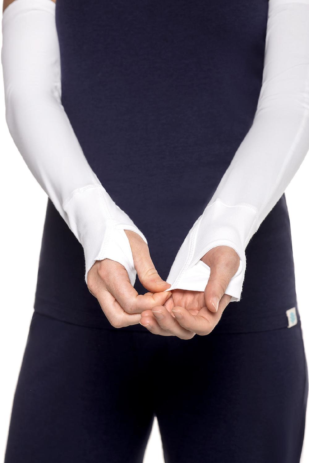 Coolibar Women's LumaLeo Sleeves | White