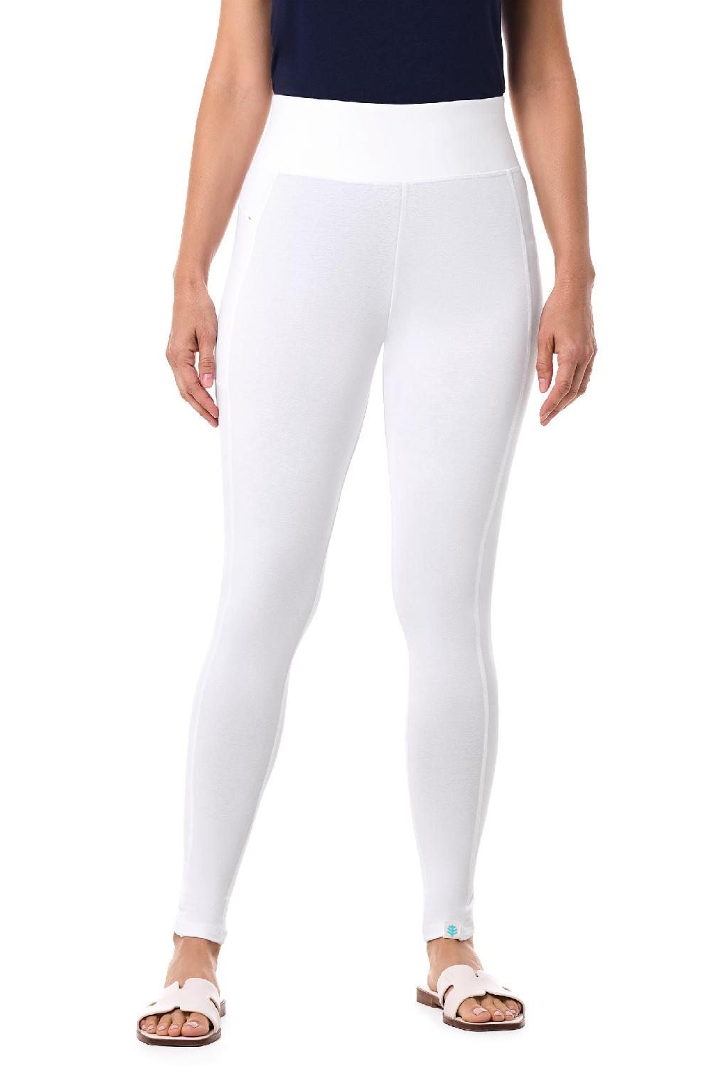 Coolibar Women's LumaLeo Summer Leggings | White