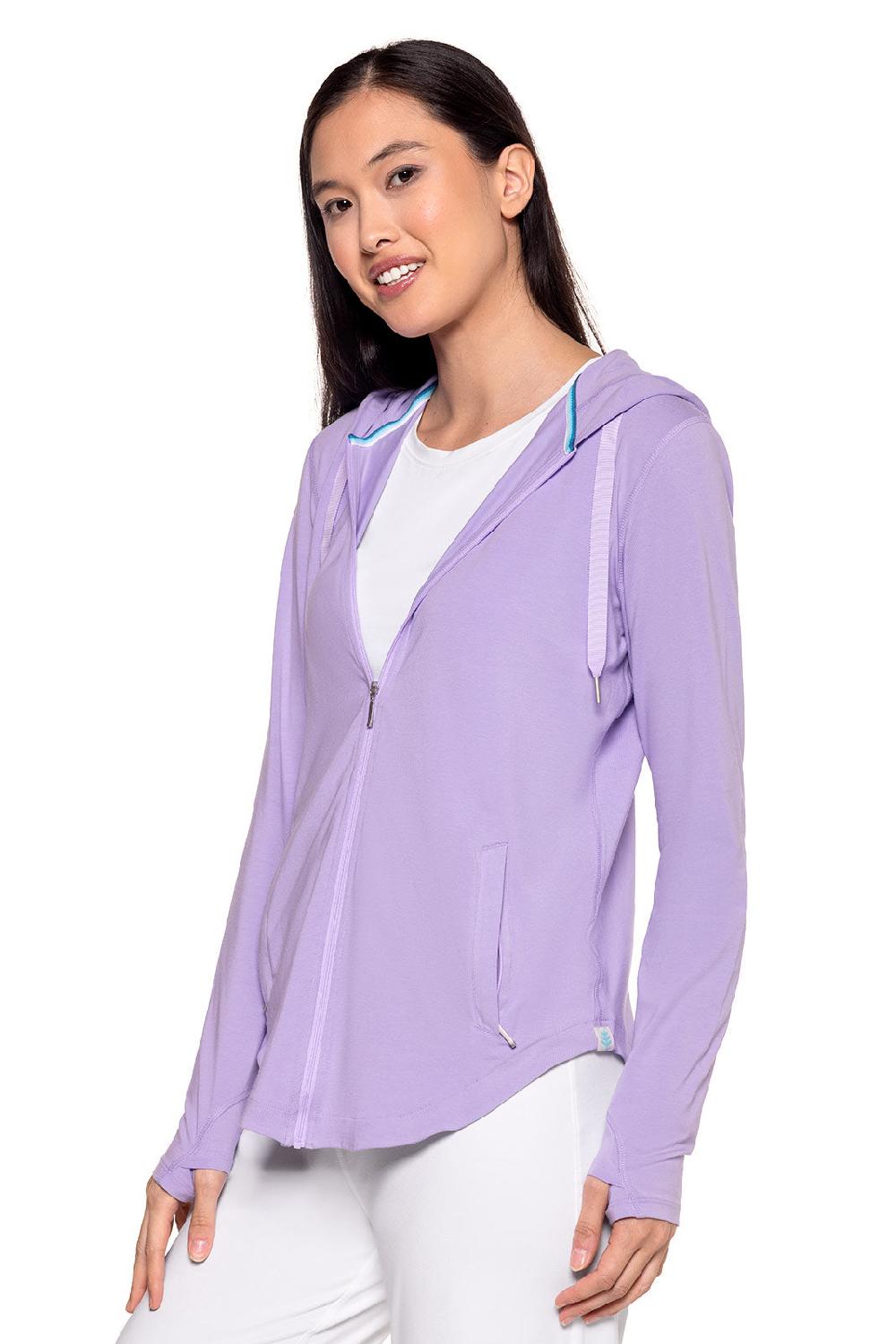Coolibar Women's LumaLeo Zip-Up Hoodie | Lavendula