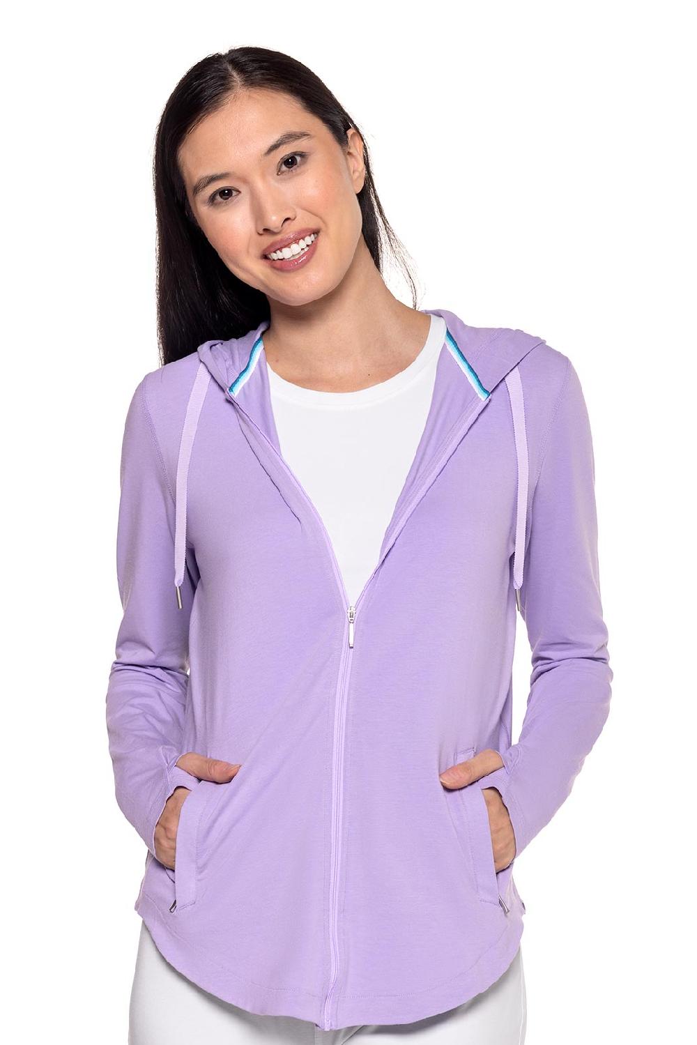 coolibar Women's LumaLeo Zip-Up Hoodie | Lavendula