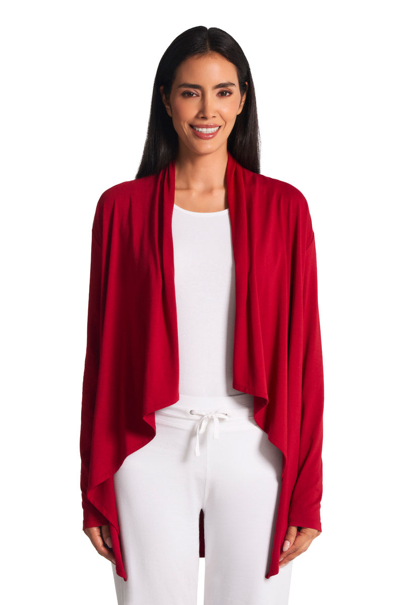 Coolibar Women's Marietas Sun Wrap | Cherry